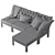 Modular 3-Seater Garden Sofa: APPLARO/EPLARO 3D model small image 7