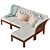 Modular 3-Seater Garden Sofa: APPLARO/EPLARO 3D model small image 9