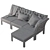 Modular 3-Seater Garden Sofa: APPLARO/EPLARO 3D model small image 10