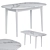 Calisto Dining Table: Expandable & Stylish 3D model small image 1