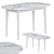 Calisto Dining Table: Expandable & Stylish 3D model small image 6