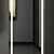 Elegant Brass-Framed Floor Mirror with LED Lighting 3D model small image 4