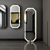 Elegant Brass-Framed Floor Mirror with LED Lighting 3D model small image 5