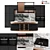 Modern Kitchen Design Set 3D model small image 1