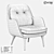 LoftDesigne Armchair 2442: Sleek Modern Design 3D model small image 2