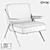 Modern Metal and Fabric Armchair: LoftDesigne 2878 Model 3D model small image 2
