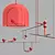 Modern Yanzi Suspension: Zama, Blown Glass, Steel 3D model small image 3