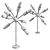 Sputnik Table: Sleek Industrial Design 3D model small image 4