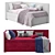 Bert Sofa Bed: One-Sided Comfort 3D model small image 1