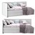 Bert Sofa Bed: One-Sided Comfort 3D model small image 2