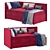 Bert Sofa Bed: One-Sided Comfort 3D model small image 3