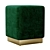 Luxurious Jax Velvet Ottoman: Meridian's Finest 3D model small image 4