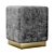 Luxurious Jax Velvet Ottoman: Meridian's Finest 3D model small image 5