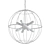 Modern Wire Globe Sputnik Chandelier 3D model small image 2