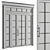 Neo Classic Glass & Wood Door 3D model small image 4