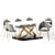 Sleek Gold Dining Chair: Modern PU Leather & Stainless Steel 3D model small image 10