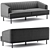 Luxurious Rory Velvet Sofa: Meridian Furnit. 3D model small image 1