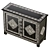 Midnight Astro Cabinet: Exquisite Mother of Pearl Inlay 3D model small image 4