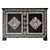 Midnight Astro Cabinet: Exquisite Mother of Pearl Inlay 3D model small image 5