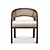 Rustic Rattan Spencer Chair 3D model small image 1