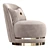 Perla Velvet Accent Armchair 3D model small image 3