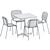 Modern Square Table People Set 3D model small image 7