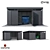 Modular Trash Container Canopy Set 3D model small image 1
