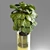 Modern Glass Vase Indoor Plant 3D model small image 3