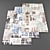 High-Res Modern Rugs Set 3D model small image 1