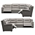 Premium Recliner Section Sofa 3D model small image 1