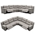 Premium Recliner Section Sofa 3D model small image 2