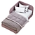 Golf 130G Oggioni: Dynamic Modern Bed 3D model small image 5