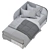 Golf 130G Oggioni: Dynamic Modern Bed 3D model small image 6