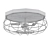 Bronze Industrial Cage Ceiling Light 3D model small image 2