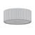 Sleek Ribbed Ceiling Light 3D model small image 2