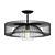 Wire Wheel Flush Ceiling Light 3D model small image 1