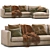 Luxury Flexform Leather Sofa: Magnum 3D model small image 1