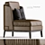 Luxury Leather Armchair: Corona Render 5 & 3DSMax 2014 3D model small image 1