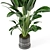 Concrete Pot Indoor Plant Set 3D model small image 3