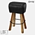 Industrial Leather Bar Stool: LoftDesign 2152 3D model small image 1