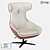 LoftDesigne Armchair 10847: Metal & Eco Leather 3D model small image 1