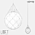 Industrial Rope Pendant Light 3D model small image 2