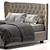 Tommy Capitonne Bed: Simplistic Elegance for Your Bedroom 3D model small image 3