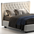 Tommy Capitonne Bed: Simplistic Elegance for Your Bedroom 3D model small image 4