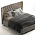 Tommy Capitonne Bed: Simplistic Elegance for Your Bedroom 3D model small image 6