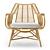 Venice Rattan Accent Chair: Handcrafted Elegance 3D model small image 3