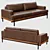 Starinnyy Dvorik Div-701 Premium Leather Sofa 3D model small image 6