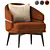 Elegant Billy Arm Chairs 3D model small image 3
