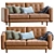 Luxurious Landskrona Leather Sofa 3D model small image 1