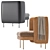 Contemporary Leather Lounge Armchair 3D model small image 4